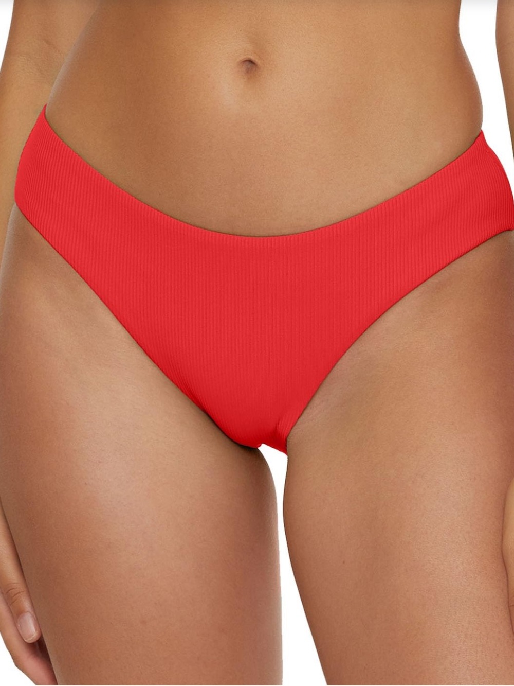 NWT BECCA Modern Edge - Women's Shirred American Bikini Bottom, Cheeky Coverage